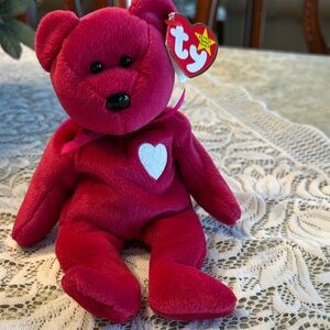 Ty Valentina Beanie Baby with Heart Accent